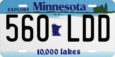 MN license plate 560LDD
