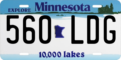 MN license plate 560LDG