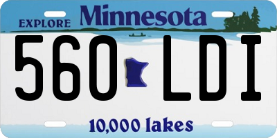 MN license plate 560LDI