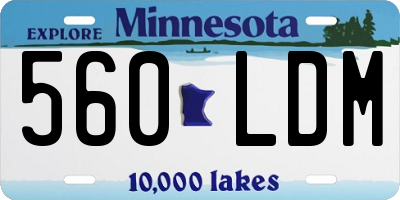 MN license plate 560LDM