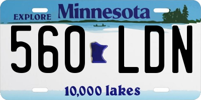 MN license plate 560LDN