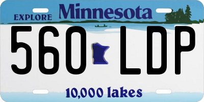 MN license plate 560LDP