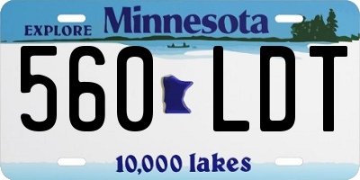 MN license plate 560LDT
