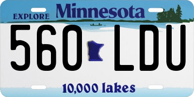 MN license plate 560LDU