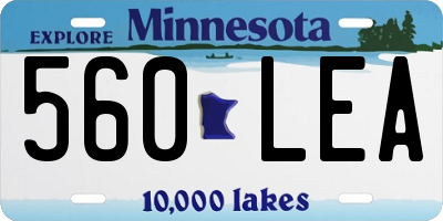 MN license plate 560LEA