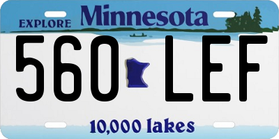 MN license plate 560LEF