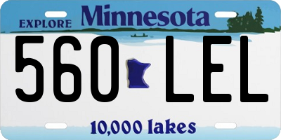 MN license plate 560LEL