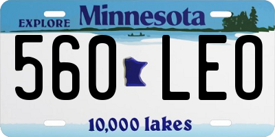MN license plate 560LEO