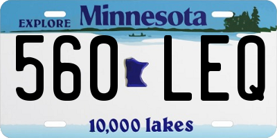 MN license plate 560LEQ