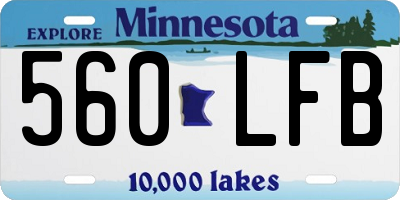 MN license plate 560LFB