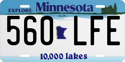 MN license plate 560LFE