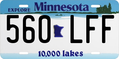 MN license plate 560LFF