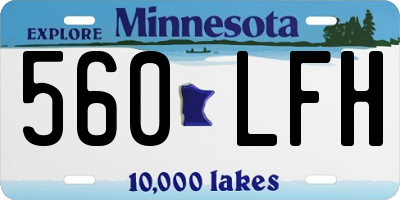MN license plate 560LFH