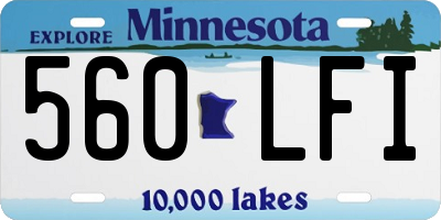 MN license plate 560LFI