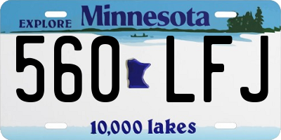 MN license plate 560LFJ