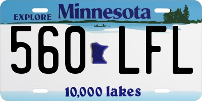 MN license plate 560LFL