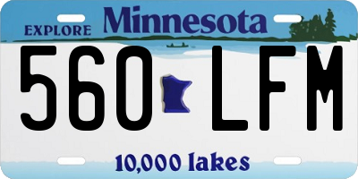 MN license plate 560LFM