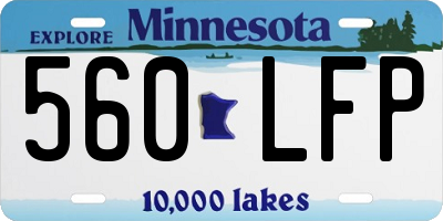 MN license plate 560LFP