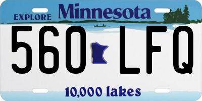 MN license plate 560LFQ
