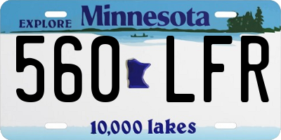 MN license plate 560LFR