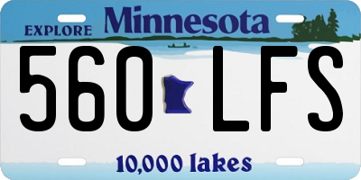 MN license plate 560LFS