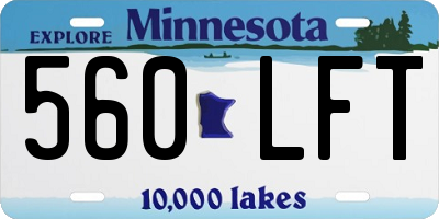 MN license plate 560LFT