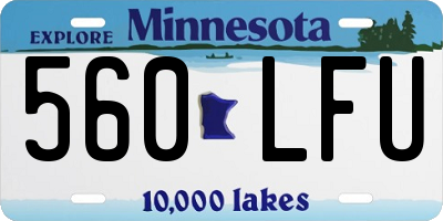 MN license plate 560LFU