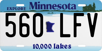 MN license plate 560LFV