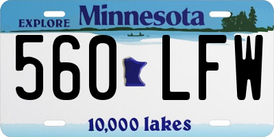 MN license plate 560LFW
