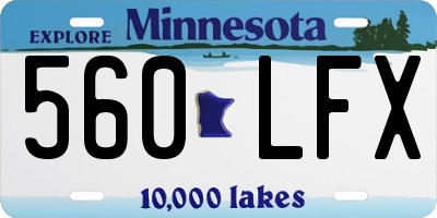 MN license plate 560LFX