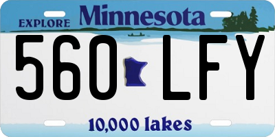 MN license plate 560LFY