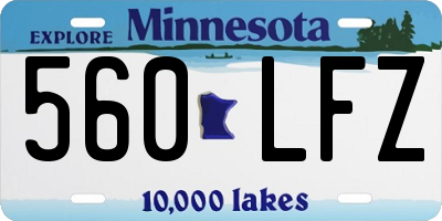 MN license plate 560LFZ