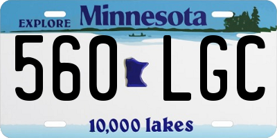 MN license plate 560LGC