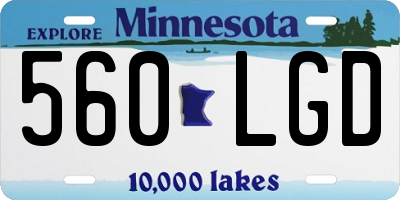 MN license plate 560LGD