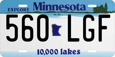 MN license plate 560LGF