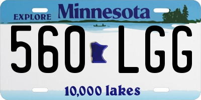 MN license plate 560LGG