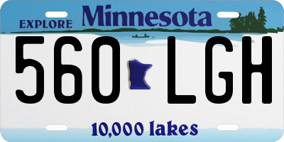 MN license plate 560LGH