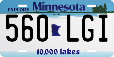 MN license plate 560LGI
