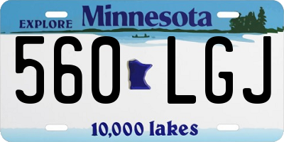 MN license plate 560LGJ