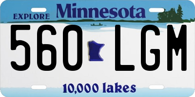 MN license plate 560LGM