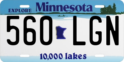MN license plate 560LGN