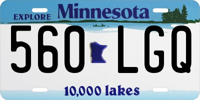 MN license plate 560LGQ