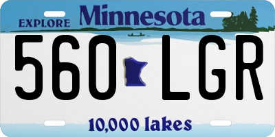 MN license plate 560LGR