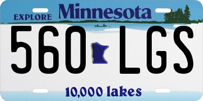MN license plate 560LGS