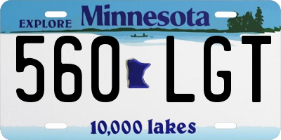 MN license plate 560LGT