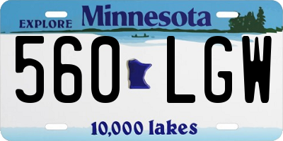 MN license plate 560LGW