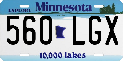 MN license plate 560LGX