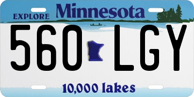 MN license plate 560LGY