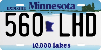 MN license plate 560LHD