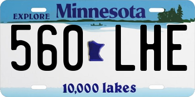 MN license plate 560LHE